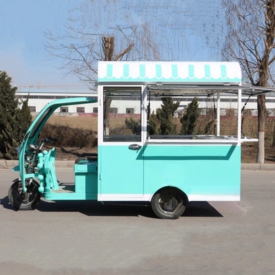 Multipurpose Mobile Electric Fast Food Snack Tricycle with 3 Road Wheels 40km/hr Speed
