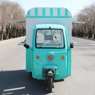 Multipurpose Mobile Electric Fast Food Snack Tricycle with 3 Road Wheels 40km/hr Speed