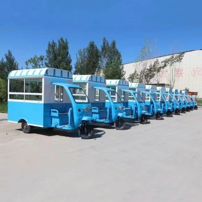 Multipurpose Mobile Electric Fast Food Snack Tricycle with 3 Road Wheels 40km/hr Speed