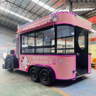 Electric Mobile Kitchen Equipment for Fast Food Snack Catering Ice Cream Coffee Truck