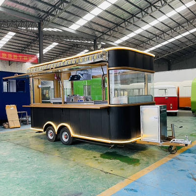 Galvanized Steel Multipurpose Mobile Square Style Fast Food Snack Tow Trailer 1000kg Capacity