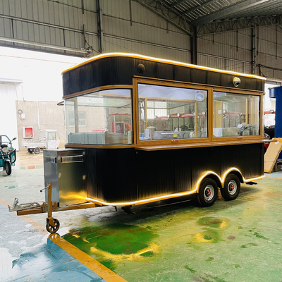Galvanized Steel Multipurpose Mobile Square Style Fast Food Snack Tow Trailer 1000kg Capacity