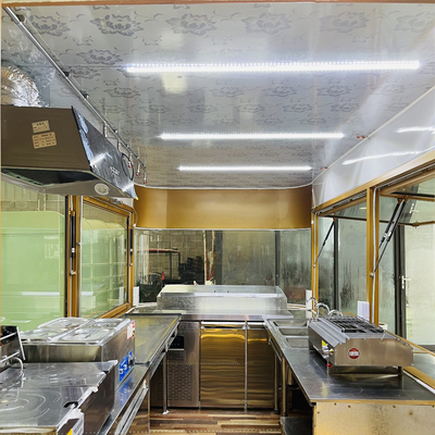 Galvanized Steel Multipurpose Mobile Square Style Fast Food Snack Tow Trailer 1000kg Capacity