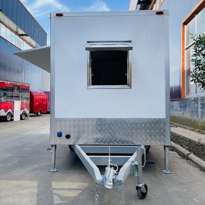 Multipurpose Mobile Square Style Fast Food Snack Alcohol Beverage Drinks Ice Cream Tow Trailer