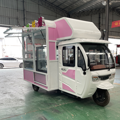 2023 Multipurpose Mobile Electric Fast Food Snack Tricycle Pedicab with Video Support