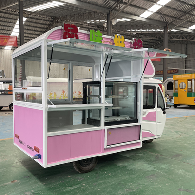 2023 Multipurpose Mobile Electric Fast Food Snack Tricycle Pedicab with Video Support