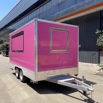 Multifunctional Mobile Square Style Fast Food Snack Trailer for Meat Processing Plants