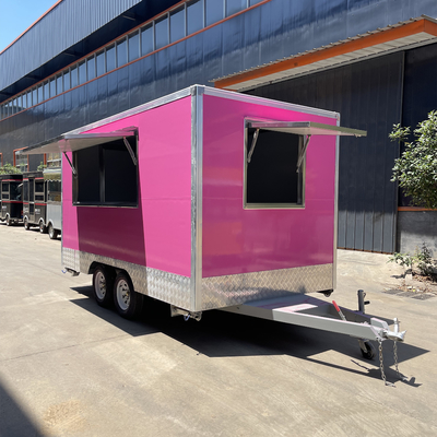 Multifunctional Mobile Square Style Fast Food Snack Trailer for Meat Processing Plants