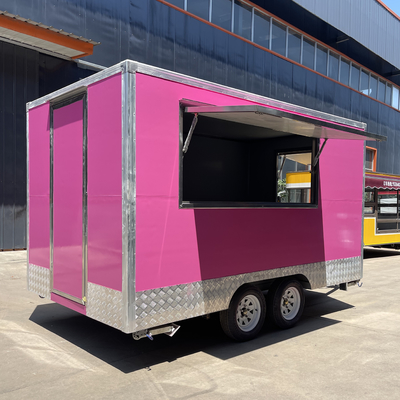 Multifunctional Mobile Square Style Fast Food Snack Trailer for Meat Processing Plants