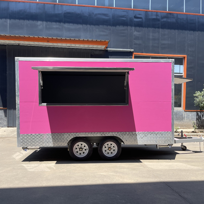 Multifunctional Mobile Square Style Fast Food Snack Trailer for Meat Processing Plants