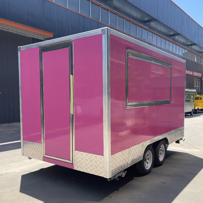 Multifunctional Mobile Square Style Fast Food Snack Trailer for Meat Processing Plants
