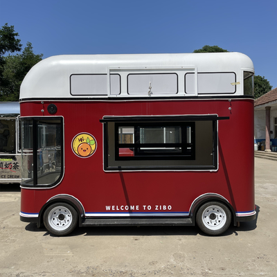 Customized Mobile Fruit Salad Beverage Coffee Milk Tea Beer Ice Cream Cart for Market
