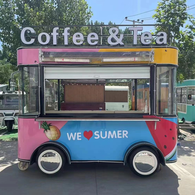 4 Road Wheels Electric Mobile Snack and Beverage Catering Van