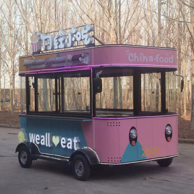 4 Road Wheels Electric Mobile Snack and Beverage Catering Van