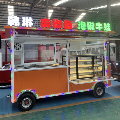 Beverage Drink Coffee Milk Tea Electric Mobile Snack Cart with Vacuum Tire