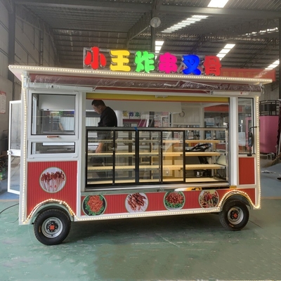Beverage Drink Coffee Milk Tea Electric Mobile Snack Cart with Vacuum Tire