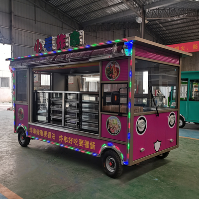 Beverage Drink Coffee Milk Tea Electric Mobile Snack Cart with Vacuum Tire