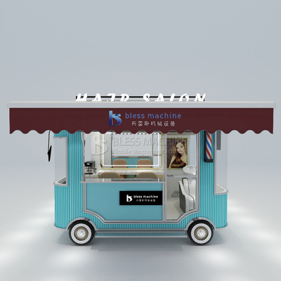 Electric Mobile Hair Cut Salon Barber Shop Style Design Van Truck Trailer Cart for 2023