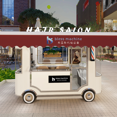 Electric Mobile Hair Cut Salon Barber Shop Style Design Van Truck Trailer Cart for 2023