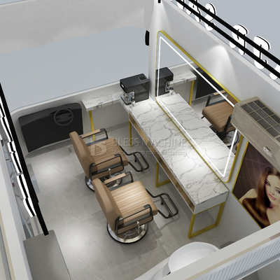 Electric Mobile Hair Cut Salon Barber Shop Style Design Van Truck Trailer Cart for 2023