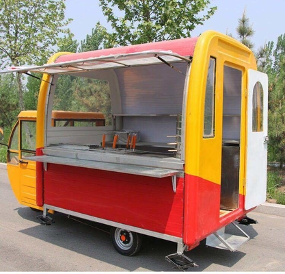 Customized 1.5KW-4.5kw Three Wheels Electric Scooter Food Cart Tuk Tuk Mobile Kitchen Tricycle