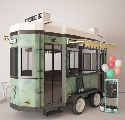 Customized Style Mobile Fast Food Truck with Wheat Raw Material and Hot Coffee