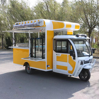 Multipurpose Mobile Electric Fast Food Tricycle with 3 Road Wheels 3.8*1.6*2.35m