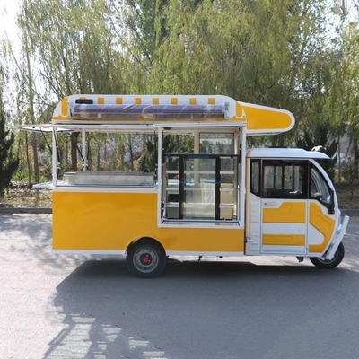 Multipurpose Mobile Electric Fast Food Tricycle with 3 Road Wheels 3.8*1.6*2.35m