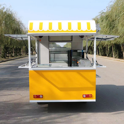 Multipurpose Mobile Electric Fast Food Tricycle with 3 Road Wheels 3.8*1.6*2.35m