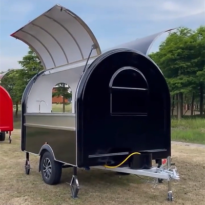 Mobile Coffee Milk Tea Fast Food Snack Tow Trailer Cart for Dairy Products Affordable