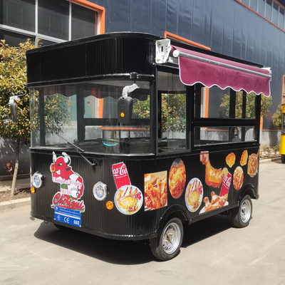 Commercial Catering Electric Mobile Fried Chicken Combo Cart for Snacks and Beverages