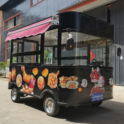 Commercial Catering Electric Mobile Fried Chicken Combo Cart for Snacks and Beverages
