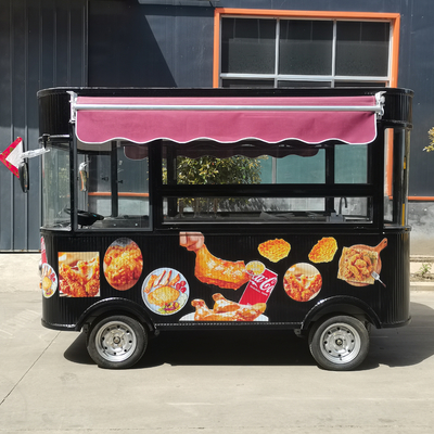 Commercial Catering Electric Mobile Fried Chicken Combo Cart for Snacks and Beverages
