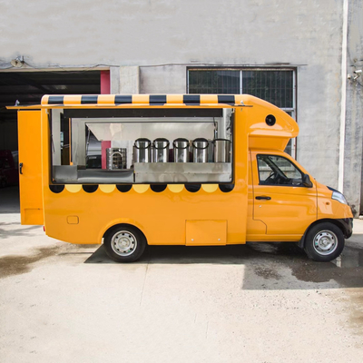 Outdoor Fast Food Carts Crepe Food Truck with Snack Mobile Kitchen Cooking Equipments