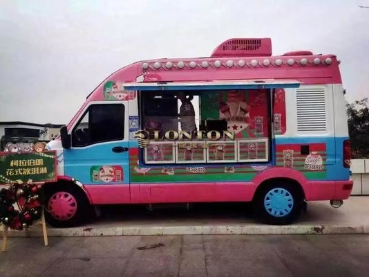 Street Food Kiosk Coffee Cart with Full Kitchen and Chiller Freezer Machine