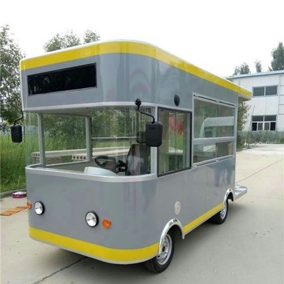 External Power  Motor Food Truck Van Kitchen Square Style Electric Ice Cream Car 4x2