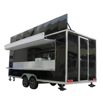 110v/220v Meat Processing Plants Drivable Crepe Trailer Food Truck Cafe with Full Kitchen