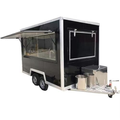 110v/220v Meat Processing Plants Drivable Crepe Trailer Food Truck Cafe with Full Kitchen