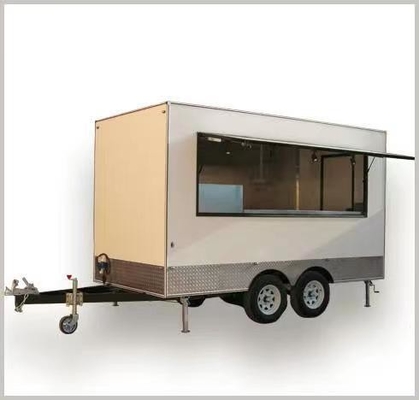 110v/220v Meat Processing Plants Drivable Crepe Trailer Food Truck Cafe with Full Kitchen