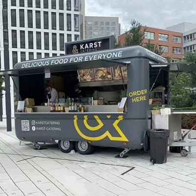 1.5KW-4.5kw Mini Stainless Steel Mobile Hotdog Fast Food Cart