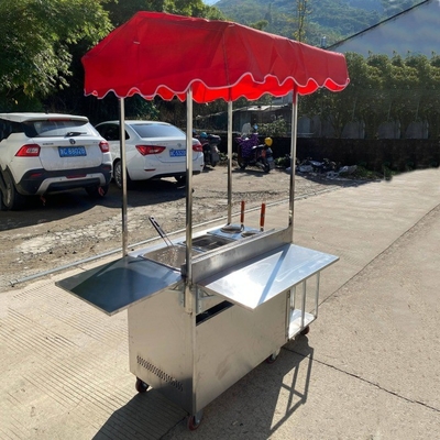 960mm*520mm*2000mm Street Food Trolley with Raw Material and Multipurpose Functions