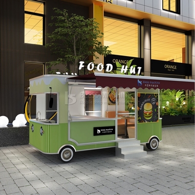 Leisure Fast Food Equipment Electric Mobile Snack Beverage Catering Van Truck Trailer Kiosk Cart