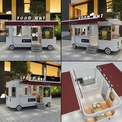 Leisure Fast Food Equipment Electric Mobile Snack Beverage Catering Van Truck Trailer Kiosk Cart