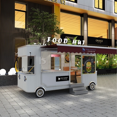 85kms per hr Machinery Function Leisure Fast Food Equipment Mobile Catering Van Trailer