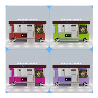 85kms per hr Machinery Function Leisure Fast Food Equipment Mobile Catering Van Trailer