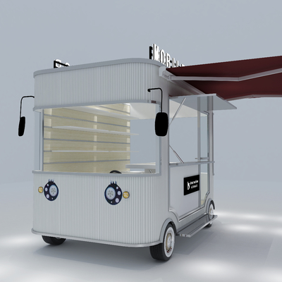 Universal Electric Mobile Commodity Shop Van Truck Trailer Cart Galvanized Steel