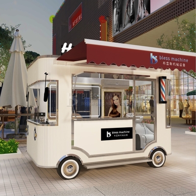 Material Electric Mobile Hair Cut Shave Perm Style Salon Barber Shop Van Truck Trailer