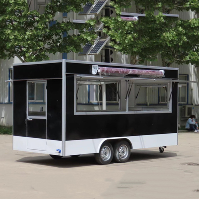 Mobile Square Fast Food Snack Trailer for Multipurpose Sales of Various Commodities