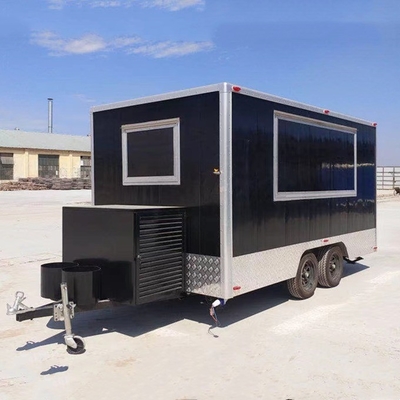Mobile Square Fast Food Snack Trailer for Multipurpose Sales of Various Commodities