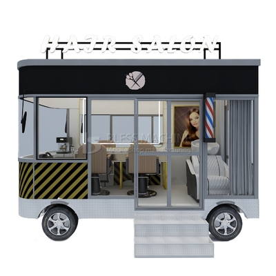 3.0kw Electric Mobile Hair Cut Salon Barber Shop Style Design Perm Van Truck Trailer Cart